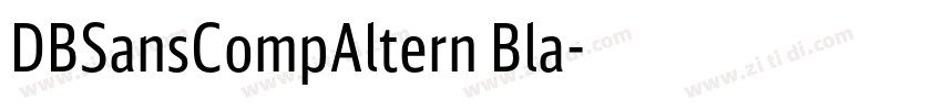 DBSansCompAltern Bla字体转换